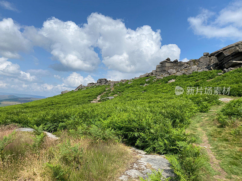 英国德比郡的Stanage Edge